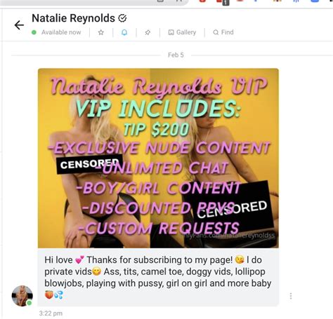 natalie rynolds nude|Natalie Reynolds OnlyFans Leaks